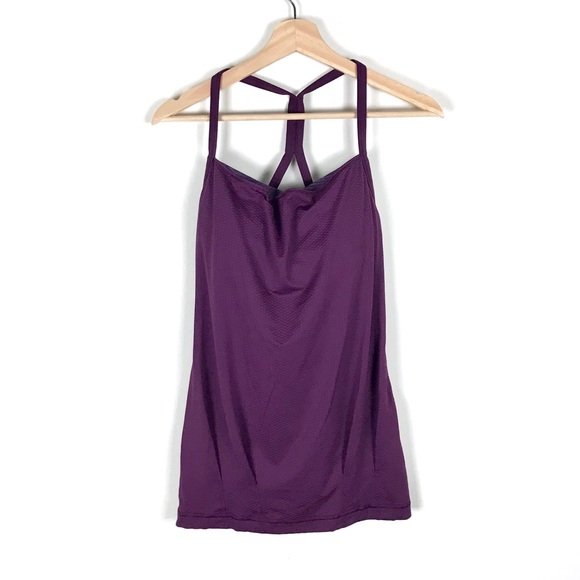 lululemon athletica Tops - Lululemon Purple Open Back Tank Top - 4